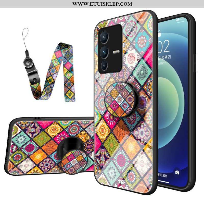 Etui do Vivo V23 5G Patchworkowy Uchwyt Magnetyczny